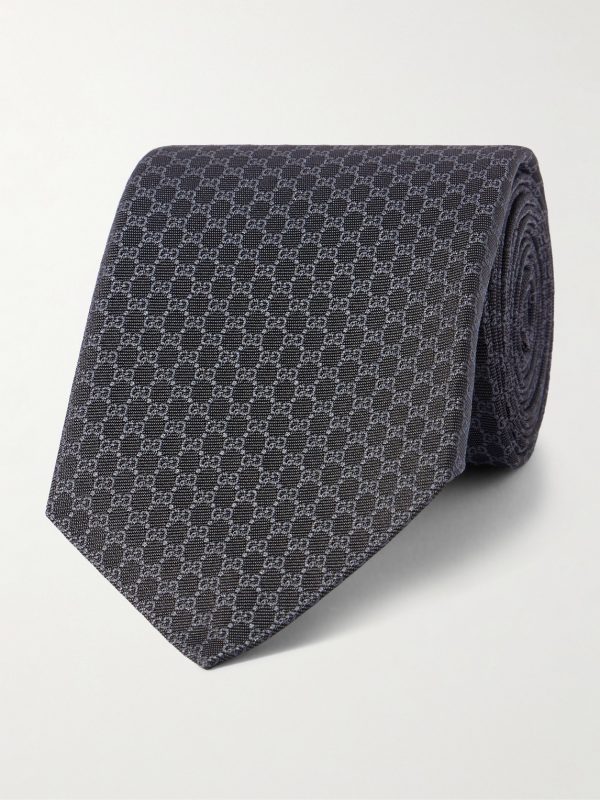7cm Logo-Jacquard Silk Tie