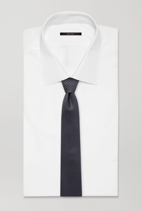 7cm Logo-Jacquard Silk Tie - OU