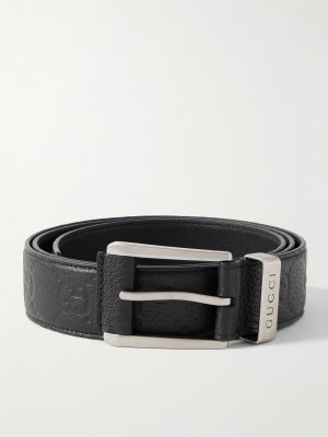 3cm Logo-Debossed Full-Grain Leather Belt 3cm Logo-Debossed Full-Grain Leather Belt