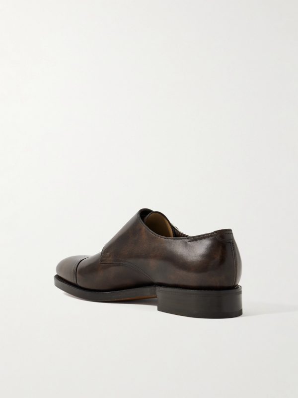 William Leather Monk-Strap Shoes - BK