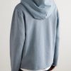 Garment-Dyed Distressed Cotton-Jersey Zip-Up Hoodie - BK Garment-Dyed Distressed Cotton-Jersey Zip-Up Hoodie - BK