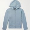 Garment-Dyed Distressed Cotton-Jersey Zip-Up Hoodie Garment-Dyed Distressed Cotton-Jersey Zip-Up Hoodie