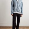 Garment-Dyed Distressed Cotton-Jersey Zip-Up Hoodie - OU Garment-Dyed Distressed Cotton-Jersey Zip-Up Hoodie - OU