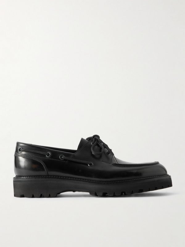 Tide Glossed-Leather Boat Shoes Tide Glossed-Leather Boat Shoes