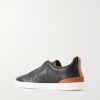 Triple Stitch™ Full-Grain Deerskin Slip-On Sneakers - BK