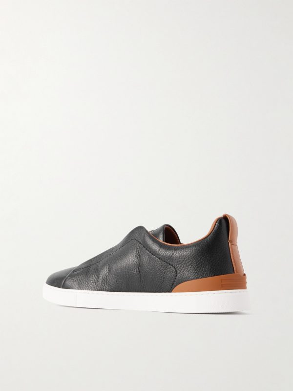 Triple Stitch™ Full-Grain Deerskin Slip-On Sneakers - BK