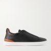 Triple Stitch™ Full-Grain Deerskin Slip-On Sneakers