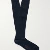 Sottile Ribbed Wool, Cashmere and Silk-Blend Socks Sottile Ribbed Wool, Cashmere and Silk-Blend Socks