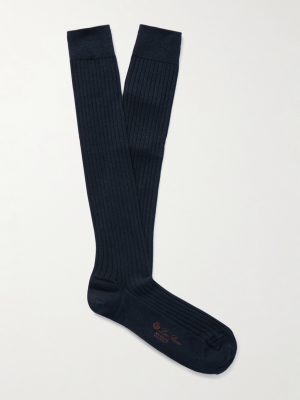 Sottile Ribbed Wool, Cashmere and Silk-Blend Socks