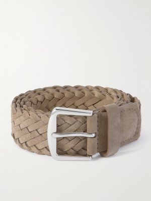 4cm Woven Suede Belt
