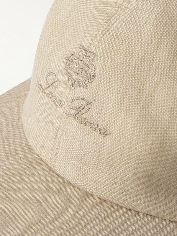 Logo-Embroidered Linen Baseball Cap - CU