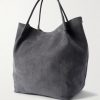 Bale Extra-Large Leather-Trimmed Full-Grain Nubuck Tote Bag - BK Bale Extra-Large Leather-Trimmed Full-Grain Nubuck Tote Bag - BK