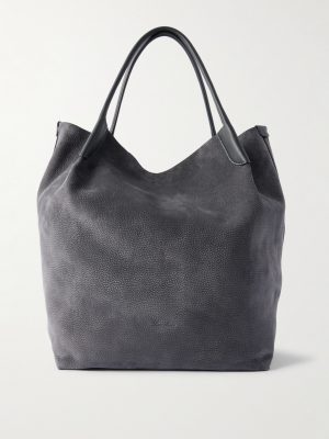 Bale Extra-Large Leather-Trimmed Full-Grain Nubuck Tote Bag Bale Extra-Large Leather-Trimmed Full-Grain Nubuck Tote Bag