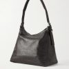 Belted Leather Tote Bag - BK Belted Leather Tote Bag - BK