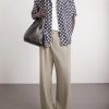 Belted Leather Tote Bag - OU Belted Leather Tote Bag - OU