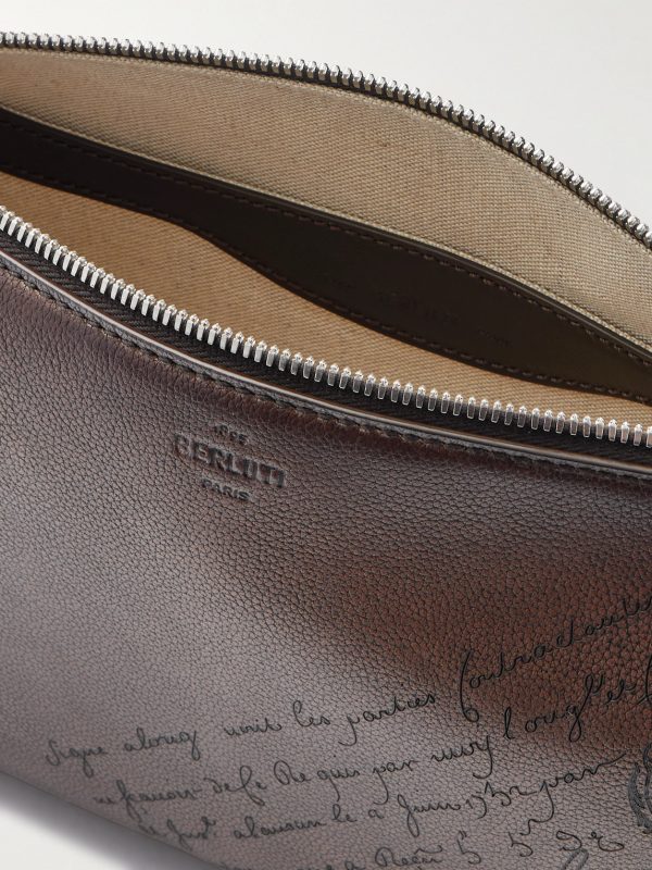 Toujours Soft Scritto Venezia Leather Pouch - E1