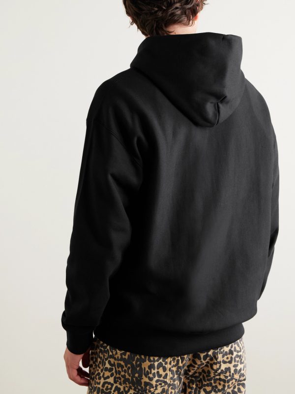 Solo Swoosh Logo-Embroidered Cotton-Blend Jersey Hoodie - BK Solo Swoosh Logo-Embroidered Cotton-Blend Jersey Hoodie - BK