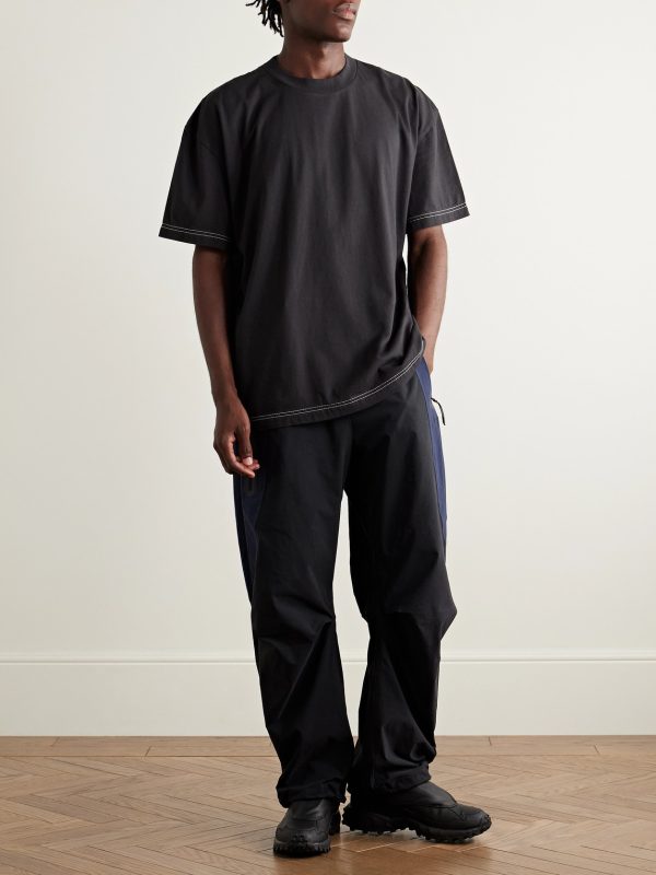 Tech Wide-Leg Colour-Block Dri-FIT Track Pants - OU Tech Wide-Leg Colour-Block Dri-FIT Track Pants - OU