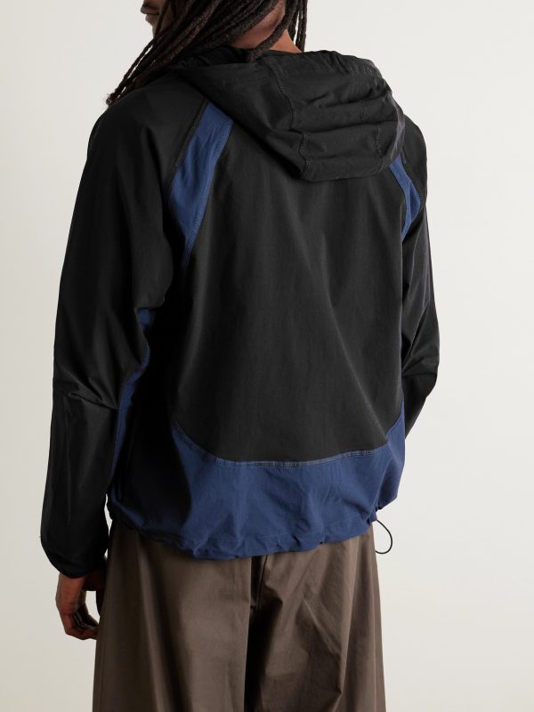 Tech Logo-Embroidered Colour-Block Dri-FIT Hooded Jacket - BK Tech Logo-Embroidered Colour-Block Dri-FIT Hooded Jacket - BK