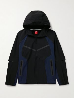 Tech Logo-Embroidered Colour-Block Dri-FIT Hooded Jacket Tech Logo-Embroidered Colour-Block Dri-FIT Hooded Jacket