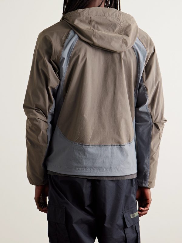 Tech Logo-Embroidered Colour-Block Dri-FIT Hooded Jacket - BK Tech Logo-Embroidered Colour-Block Dri-FIT Hooded Jacket - BK