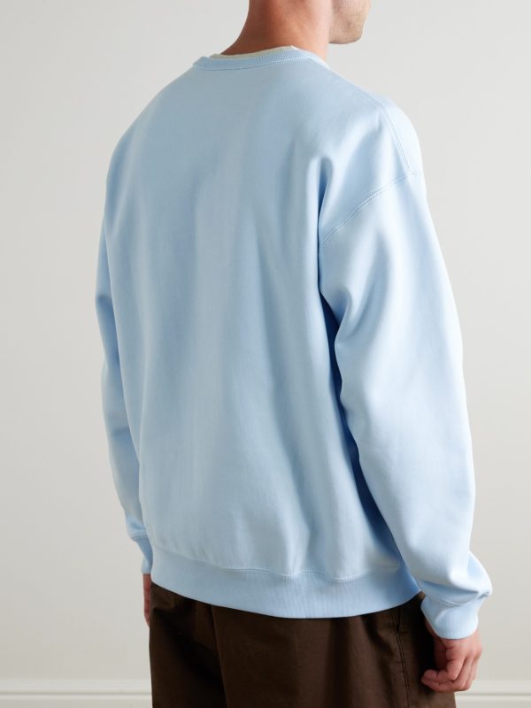 Solo Swoosh Oversized Logo-Embroidered Cotton-Blend Jersey Sweatshirt - BK