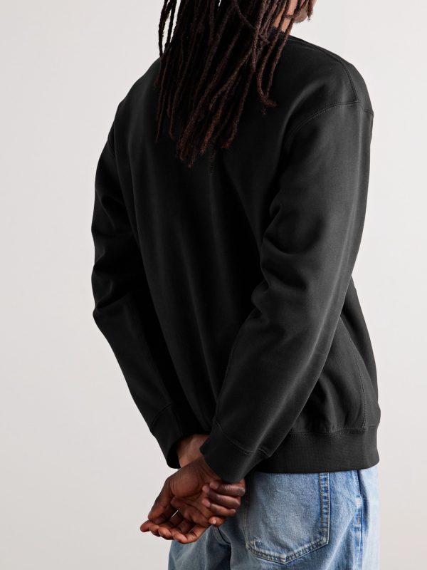 Solo Swoosh Oversized Logo-Embroidered Cotton-Blend Jersey Sweatshirt - BK