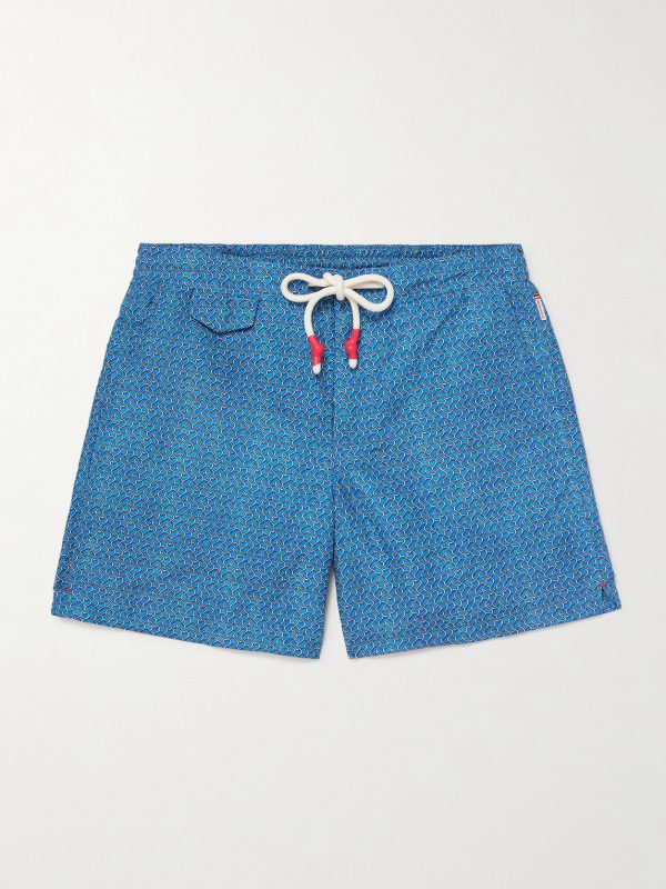 Standard Riptide Straight-Leg Mid-Length Printed Swim Shorts Standard Riptide Straight-Leg Mid-Length Printed Swim Shorts