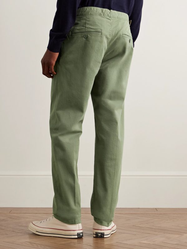 Fallon Slim-Fit Straight-Leg Organic Cotton-Blend Twill Trousers - BK Fallon Slim-Fit Straight-Leg Organic Cotton-Blend Twill Trousers - BK