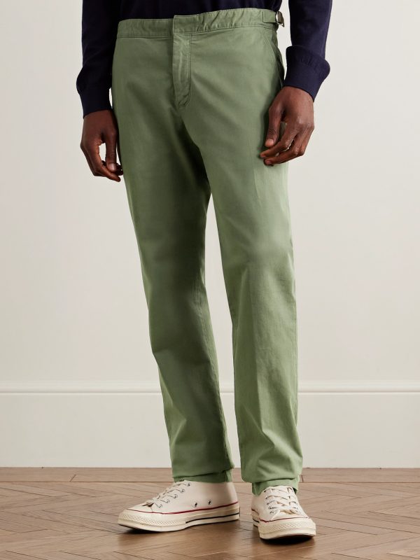 Fallon Slim-Fit Straight-Leg Organic Cotton-Blend Twill Trousers - FR Fallon Slim-Fit Straight-Leg Organic Cotton-Blend Twill Trousers - FR