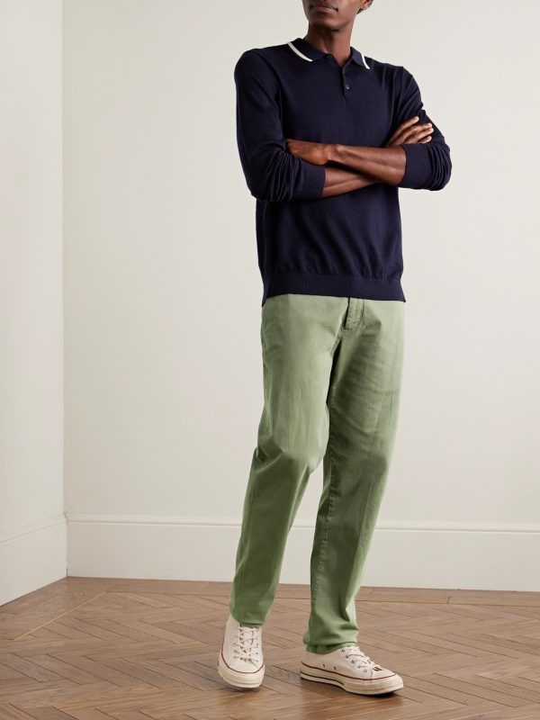 Fallon Slim-Fit Straight-Leg Organic Cotton-Blend Twill Trousers - OU Fallon Slim-Fit Straight-Leg Organic Cotton-Blend Twill Trousers - OU