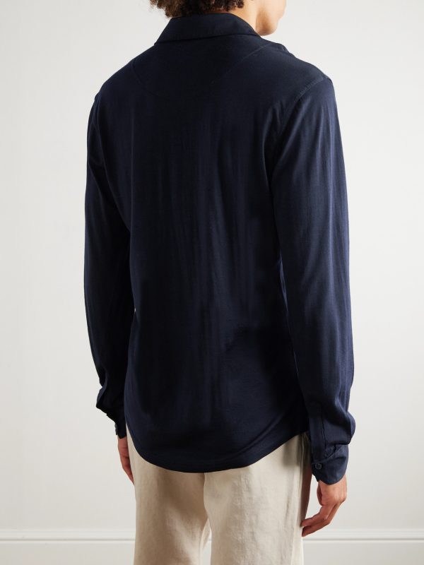 Sebastian Slim-Fit Merino Wool-Jersey Polo Shirt - BK Sebastian Slim-Fit Merino Wool-Jersey Polo Shirt - BK