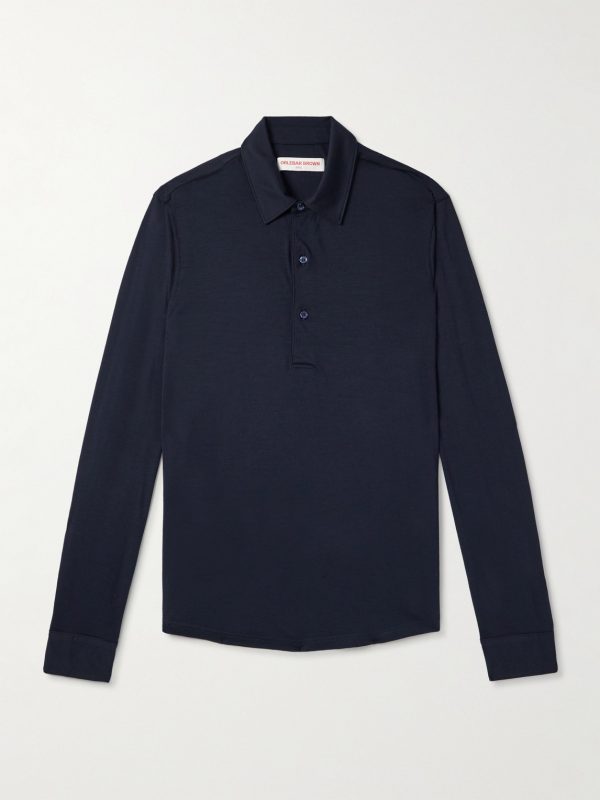 Sebastian Slim-Fit Merino Wool-Jersey Polo Shirt Sebastian Slim-Fit Merino Wool-Jersey Polo Shirt