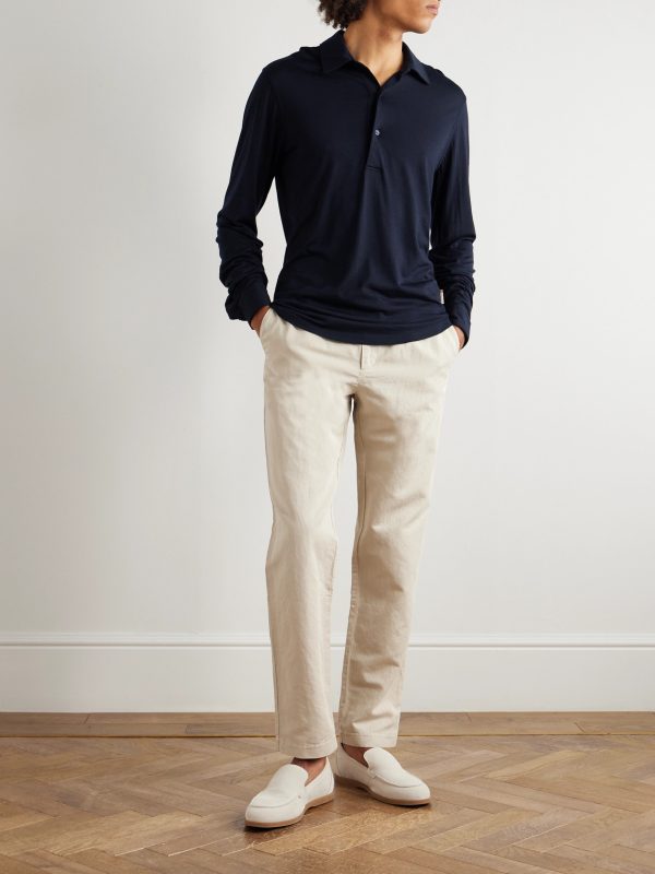 Sebastian Slim-Fit Merino Wool-Jersey Polo Shirt - OU Sebastian Slim-Fit Merino Wool-Jersey Polo Shirt - OU