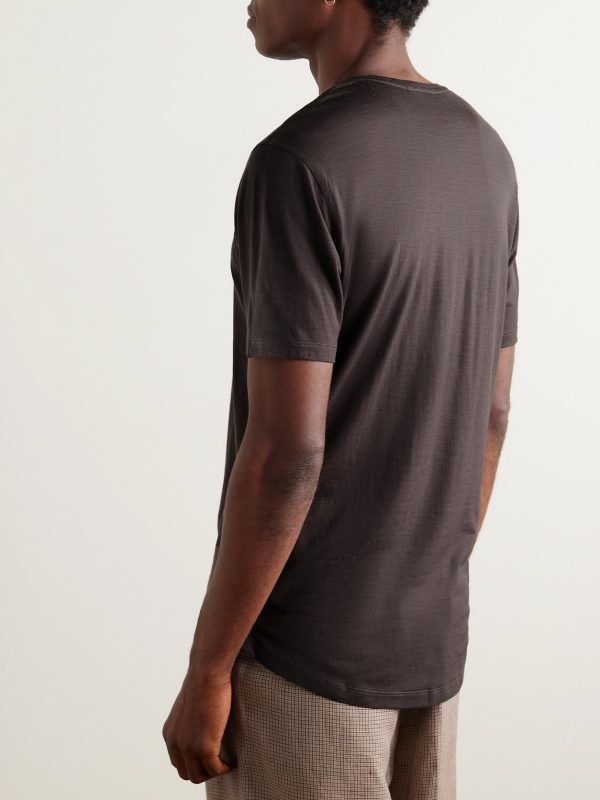 OB-T Slim-Fit Merino Wool-Jersey T-Shirt - BK OB-T Slim-Fit Merino Wool-Jersey T-Shirt - BK