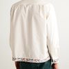 Nouveau Vine Camp-Collar Embroidered Cotton-Poplin Shirt - BK Nouveau Vine Camp-Collar Embroidered Cotton-Poplin Shirt - BK