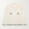 Nouveau Vine Camp-Collar Embroidered Cotton-Poplin Shirt Nouveau Vine Camp-Collar Embroidered Cotton-Poplin Shirt