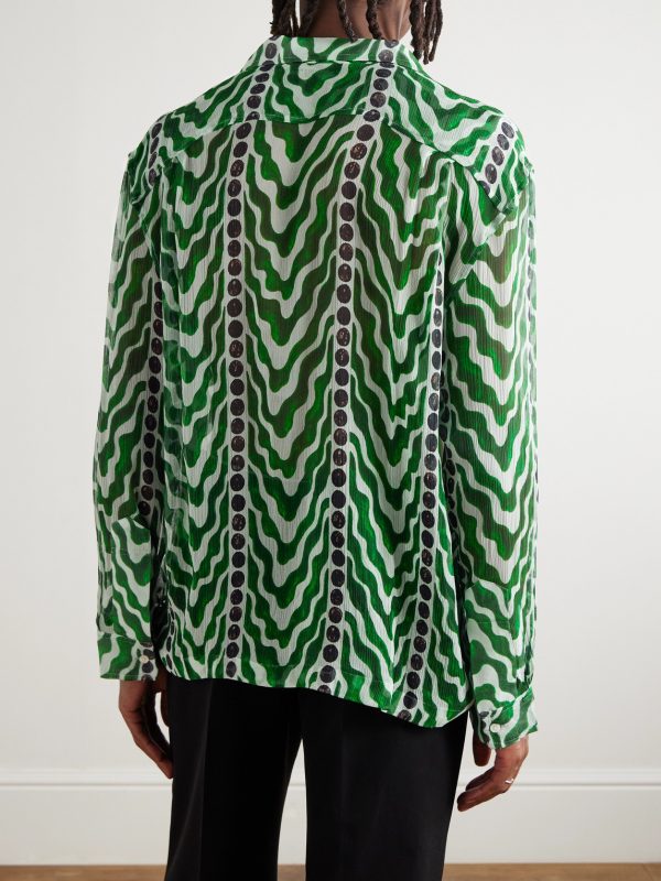 Serpentine Printed Silk Shirt - BK Serpentine Printed Silk Shirt - BK