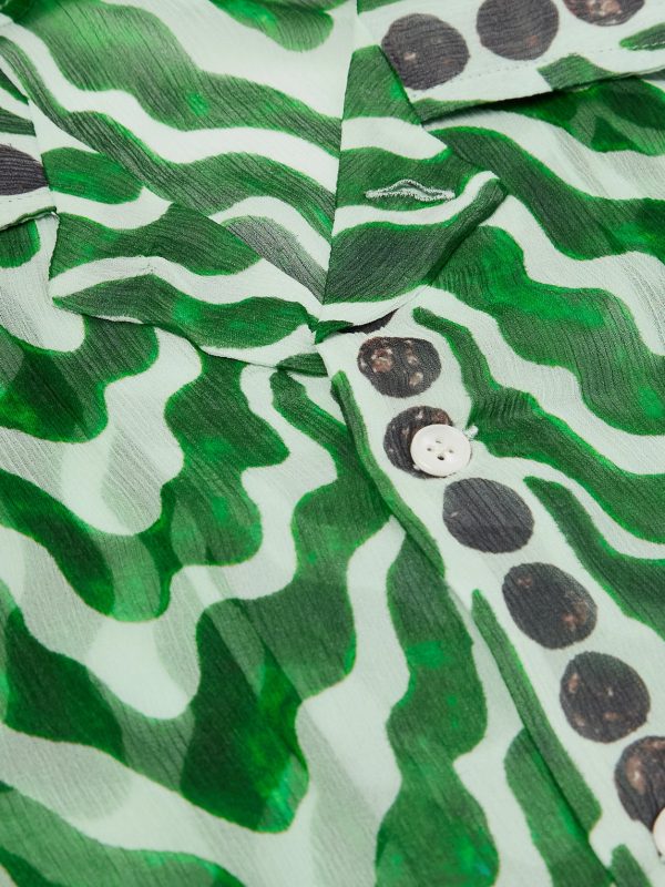 Serpentine Printed Silk Shirt - CU Serpentine Printed Silk Shirt - CU