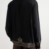 Embellished Silk Shirt - BK Embellished Silk Shirt - BK