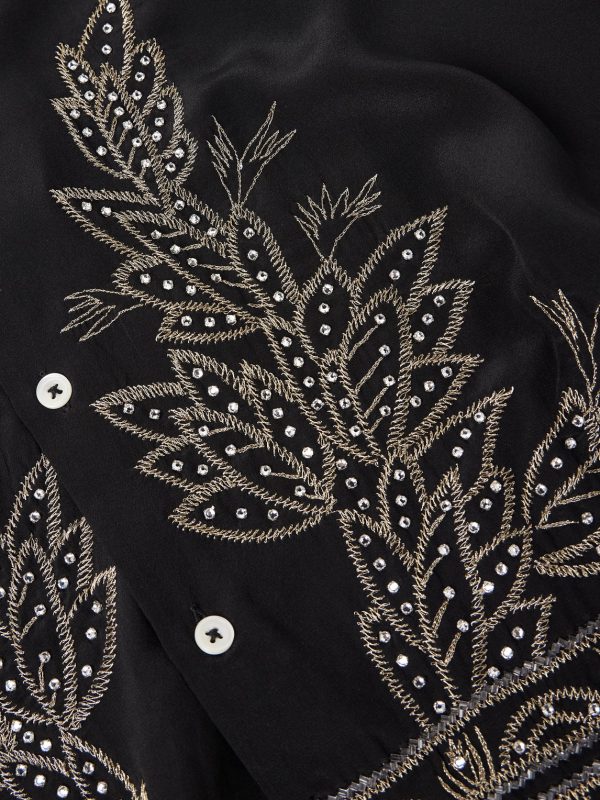 Embellished Silk Shirt - E1 Embellished Silk Shirt - E1
