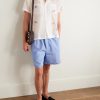 On Air Convertible-Collar Embroidered Cotton and Silk-Blend Voile Shirt - OU