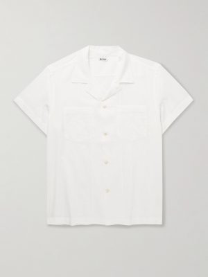 Camp-Collar Cotton-Voile Shirt