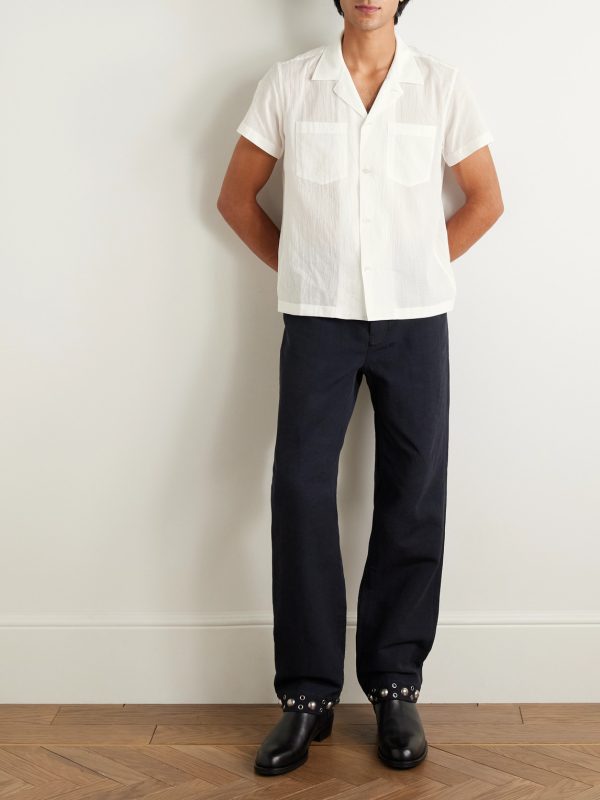 Camp-Collar Cotton-Voile Shirt - OU Camp-Collar Cotton-Voile Shirt - OU