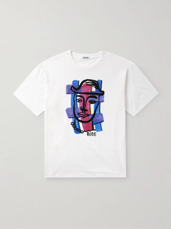 Chapeau Printed Cotton-Jersey T-Shirt