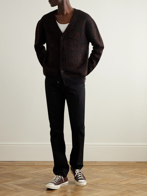 Michael 60017 Jacquard-Knit Wool Cardigan - OU Michael 60017 Jacquard-Knit Wool Cardigan - OU