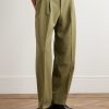 Justin 10002 Straight-Leg Pleated Wool-Blend Twill Suit Trousers - FR Justin 10002 Straight-Leg Pleated Wool-Blend Twill Suit Trousers - FR