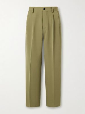 Justin 10002 Straight-Leg Pleated Wool-Blend Twill Suit Trousers Justin 10002 Straight-Leg Pleated Wool-Blend Twill Suit Trousers