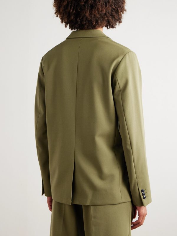 Jordin 10002 Double-Breasted Wool-Blend Twill Blazer - BK Jordin 10002 Double-Breasted Wool-Blend Twill Blazer - BK