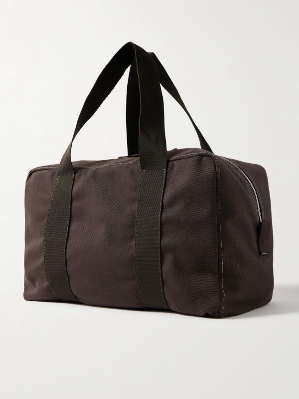 Sisal Webbing-Trimmed Cotton-Twill Duffle Bag - BK Sisal Webbing-Trimmed Cotton-Twill Duffle Bag - BK